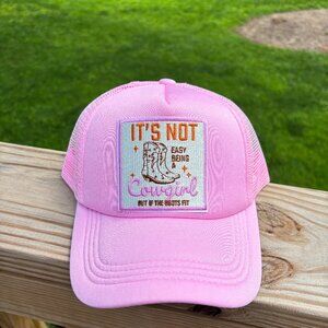 Free People Pink Trucker Hat